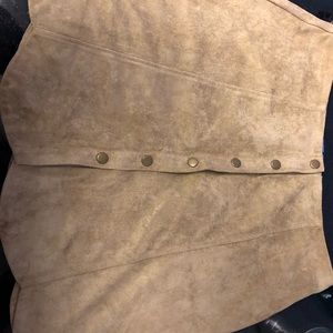 Suede skirt